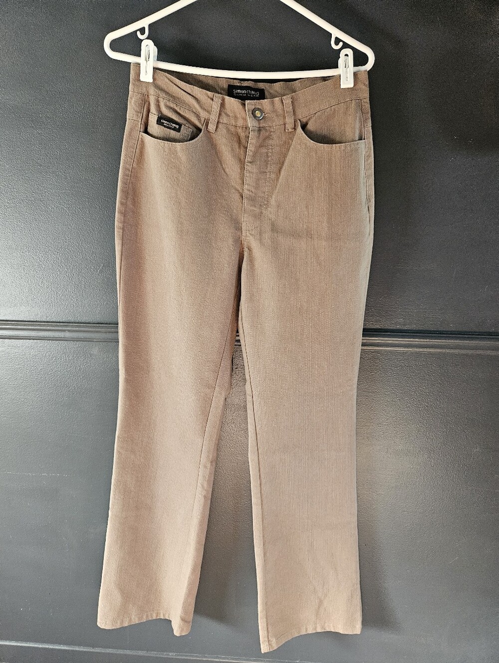 Simon Chang Denim Wear Greige Straight Leg Pants – Women's Size 8